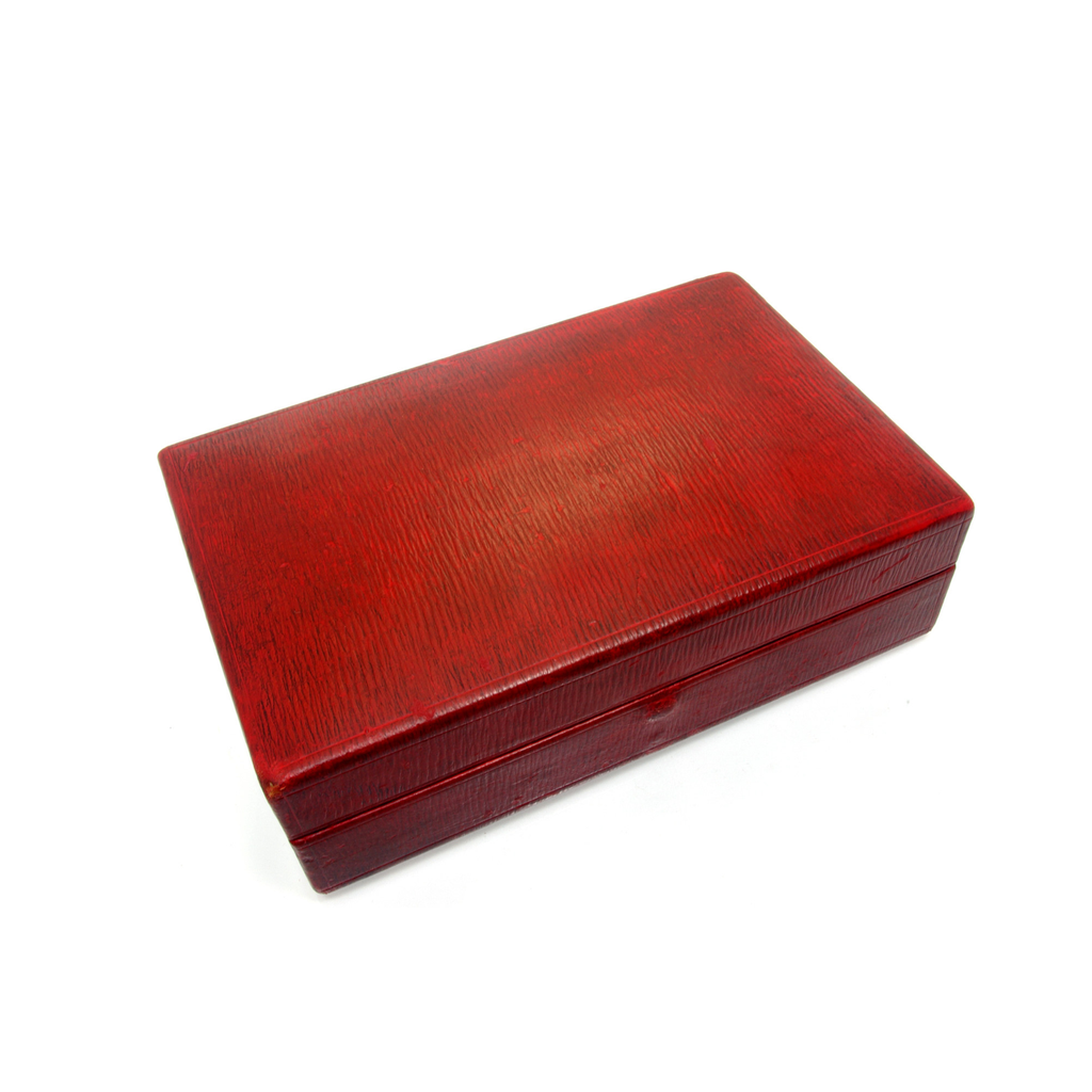Red leather chip case