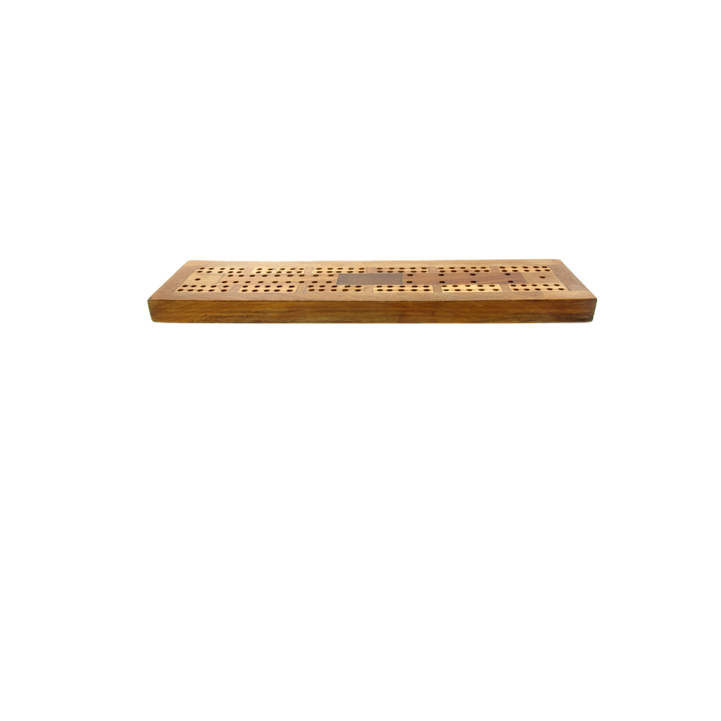 Extendable 3-track antique cribbage board
