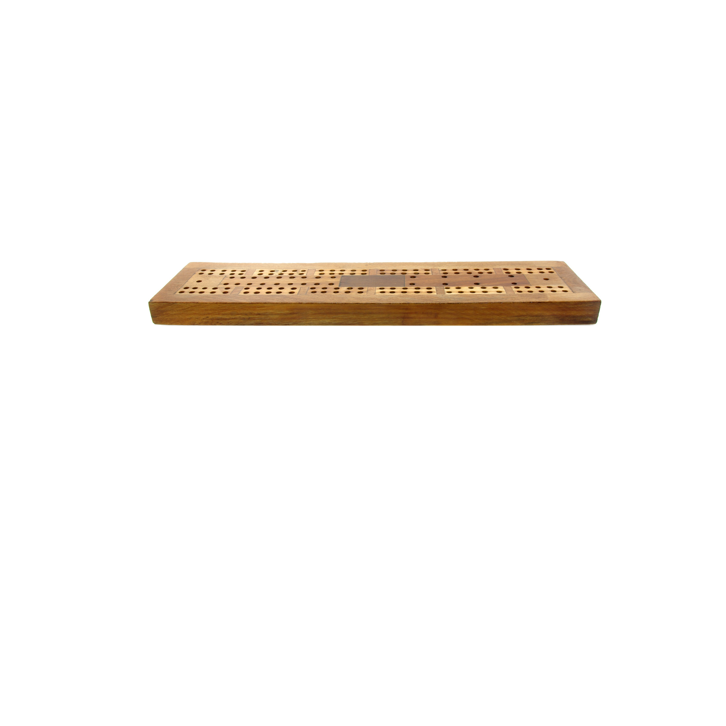 Extendable 3-track antique cribbage board
