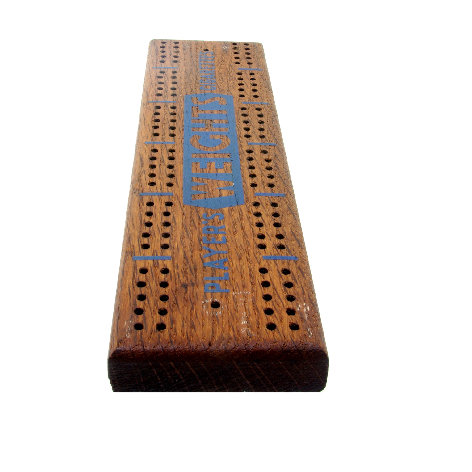 Antique Player's Weights advertising cribbage board
