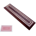 Inlaid Mahogany & Bone Cribbage board