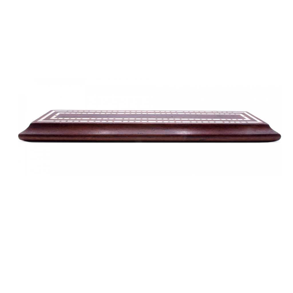 Inlaid Mahogany & Bone Cribbage board