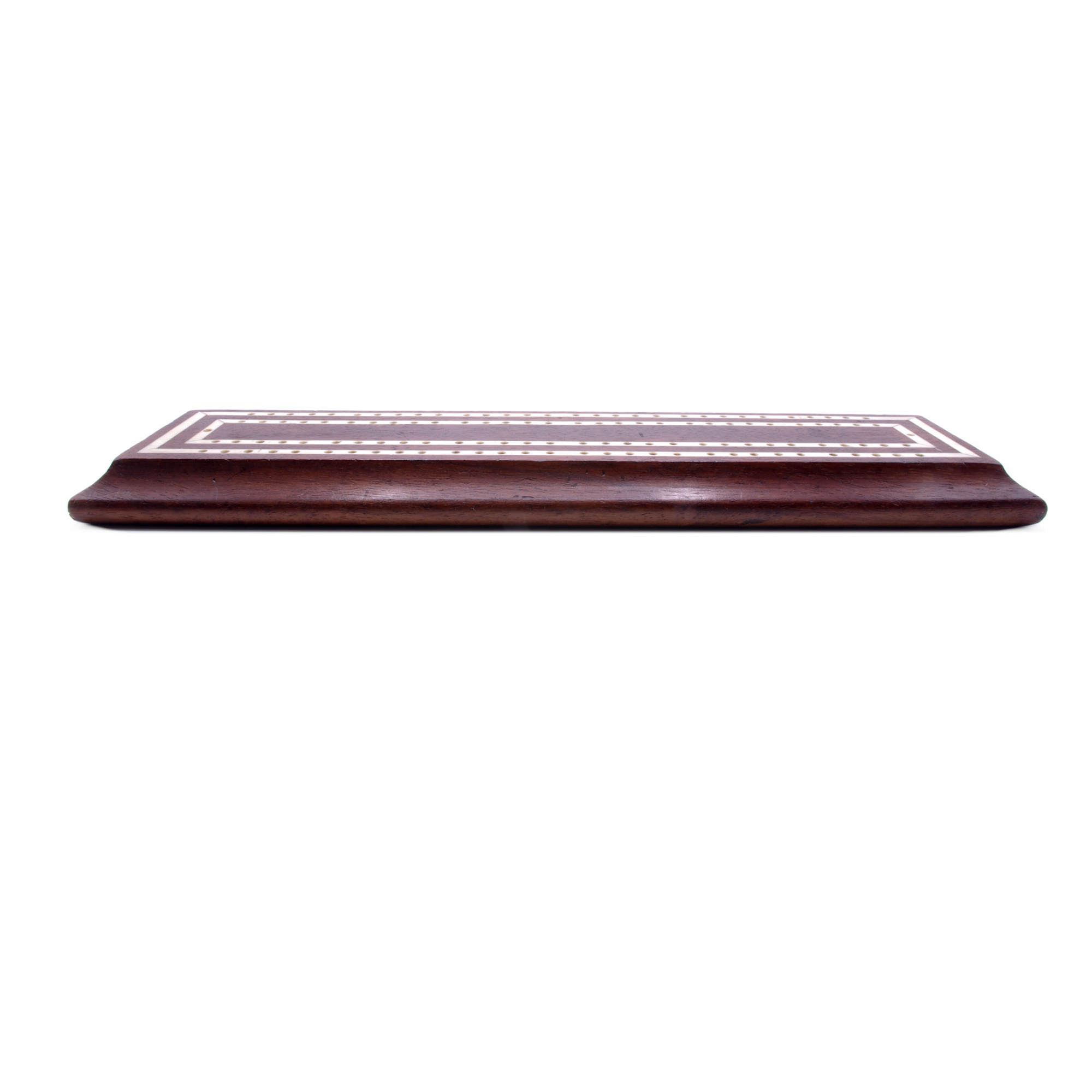 Inlaid Mahogany & Bone Cribbage board