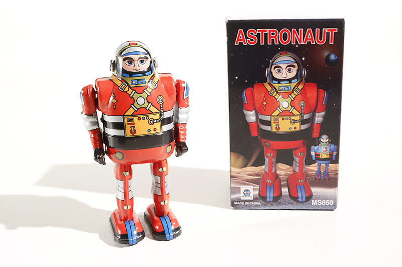 Astronaut Tin toy in astronaut suit with packaging