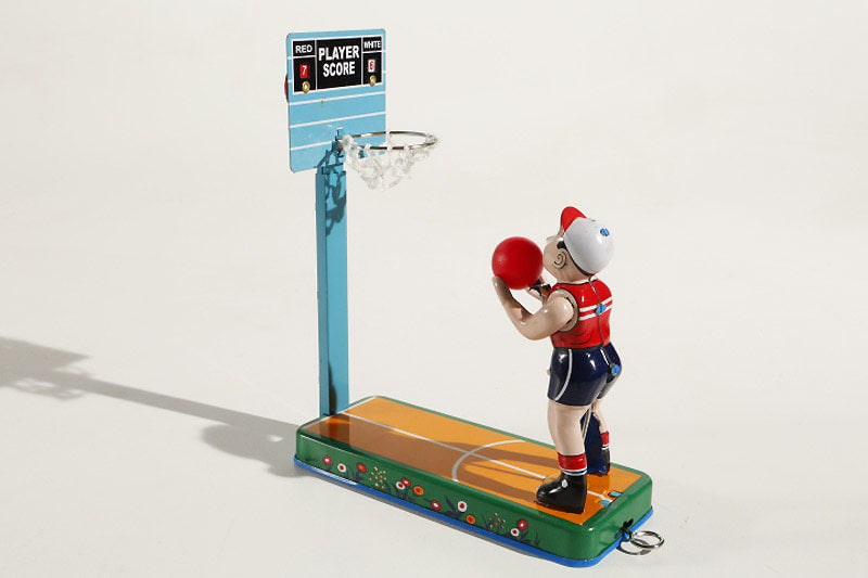 Tin Basketball Player tin toy