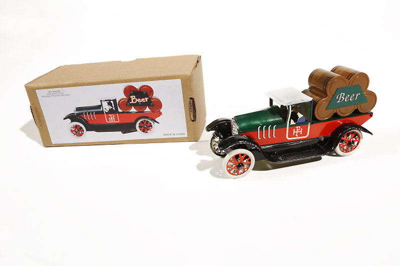 beer delivery truck tin toy with packaging