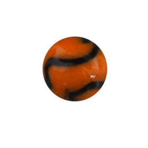 Bengal Orange marble with black stripes