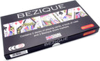 Bezique game packaging with playing card design