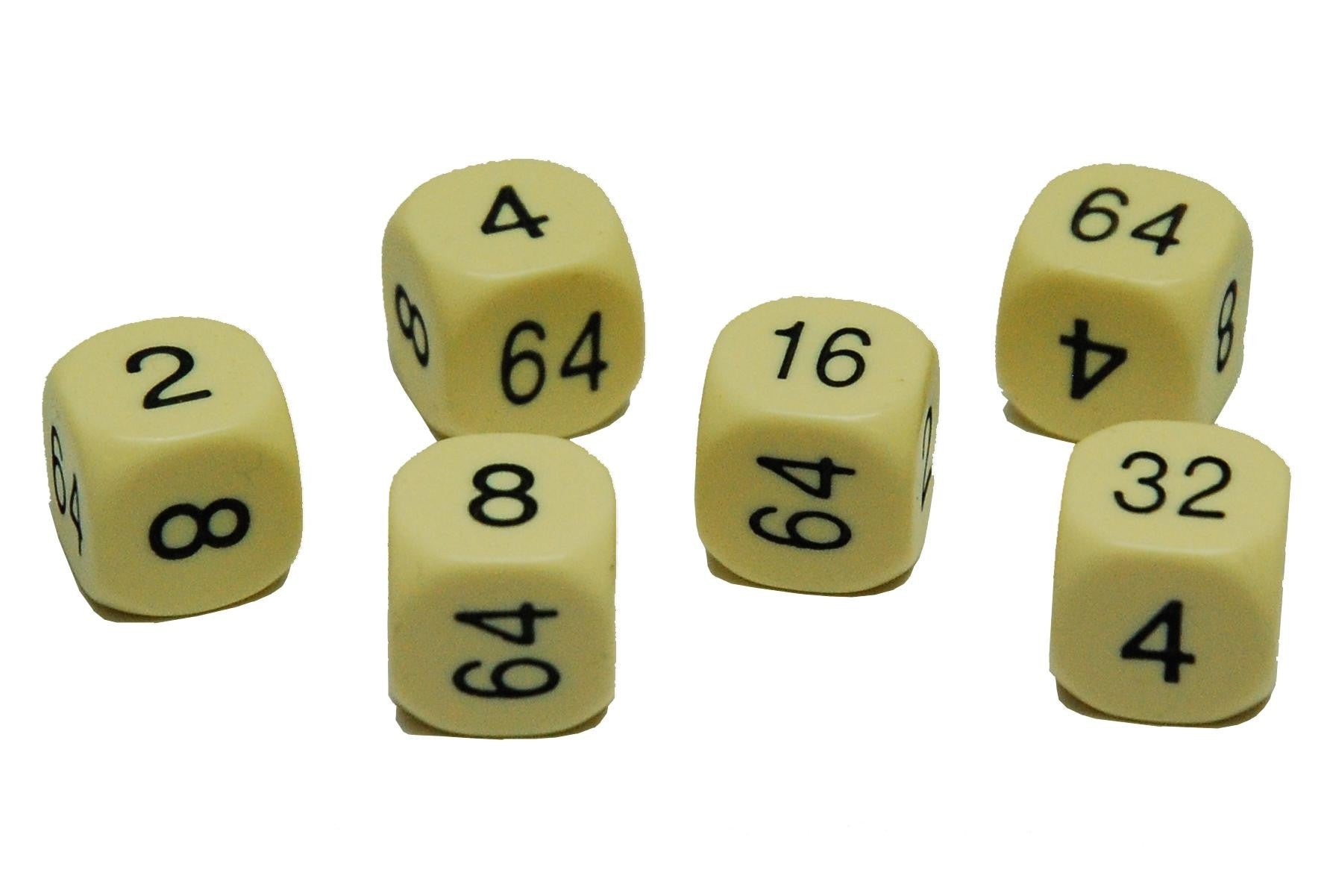 16mm spare White doubling dice pack of 2