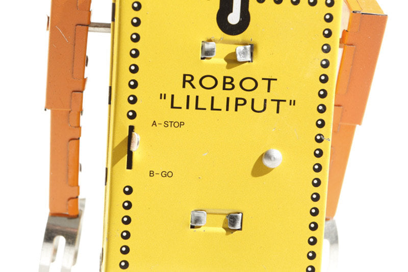 Close up of big lilliput stop/go lever