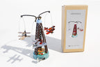 Biplane Carousel tin toy with 3 planes and packaging