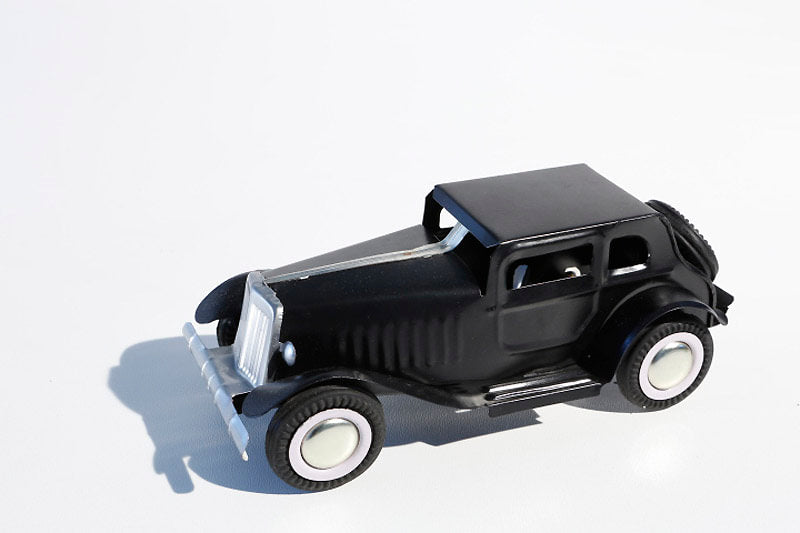 Black ol timer classic car tin toy 