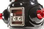 Close up of Black planet Vintage robot tin toy 