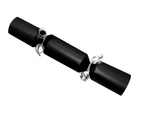 Black cracker with silver ribbon