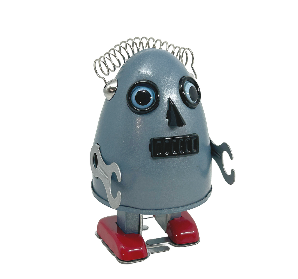 Blue Egg man robot - Collectable Tin Toy