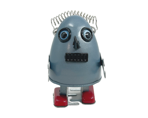 Blue Egg man robot - Collectable Tin Toy