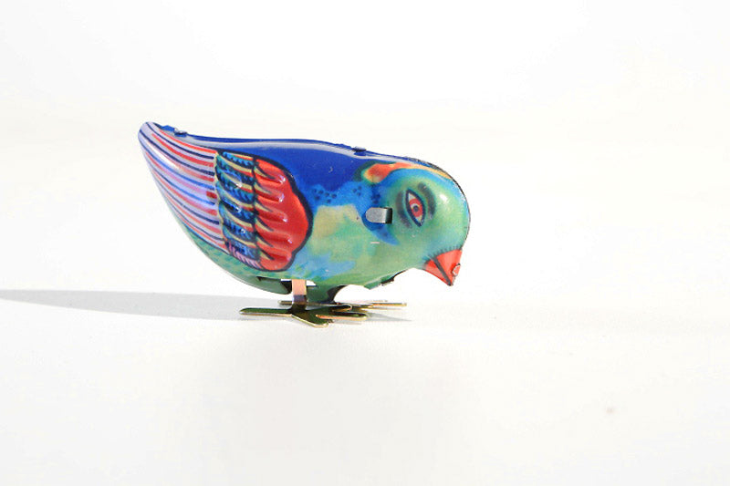 Colourful Blue Bird Tin Toy