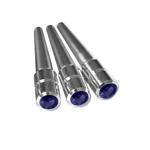 Blue Crystal Chrome Cribbage Pegs