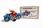 Blue Motorbike Tin Toy  with packaging