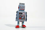 Blue Radar Vintage-style robot tin toy 