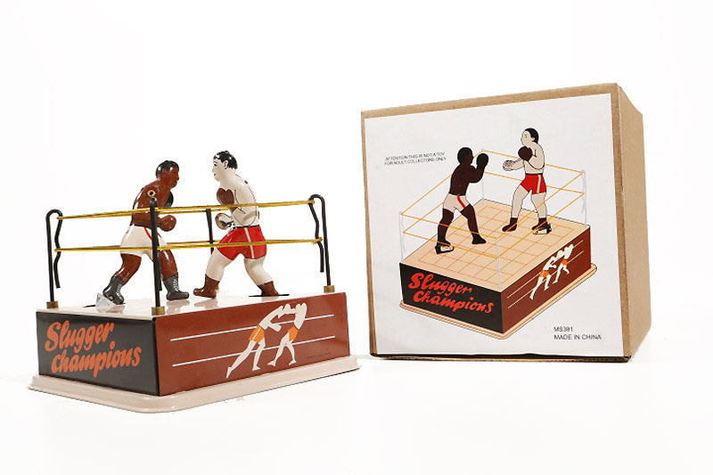Boxing Ring & Boxers tin toy with packaging