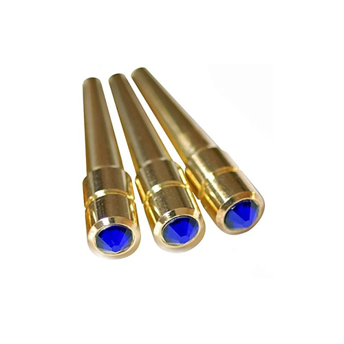 Blue Austrian Crystal Brass cribbage pegs