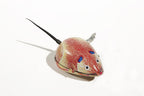 Brown mouse tin toy with wind up key