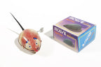 Brown mouse tin toy with wind up key with its packaging
