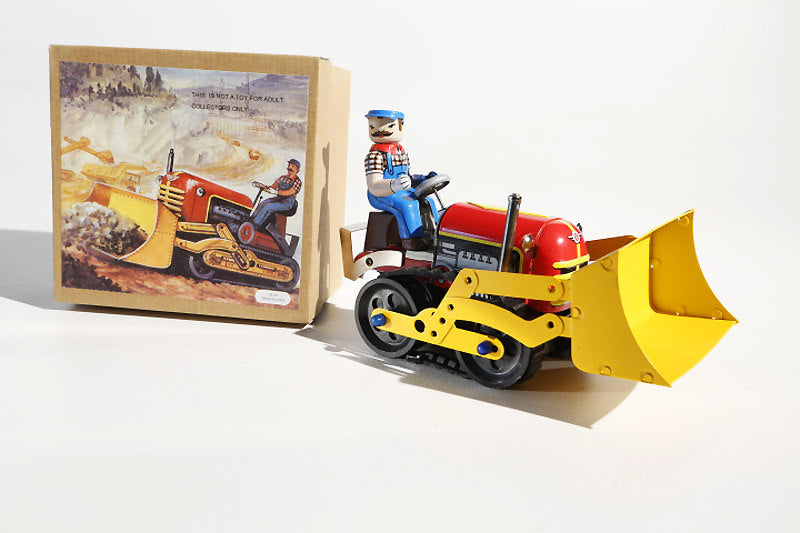Bulldozer Tin toy with packaging