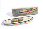 Canal barge tin toy candle boat with packaging