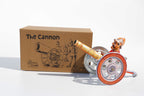 Tin Cannon tin toy with packaging