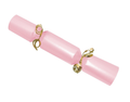 Pink cracker with gold ribbon