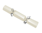 Cream cracker with silver ribbon