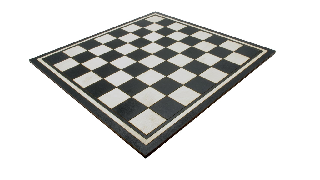 Wooden black and white chess board
