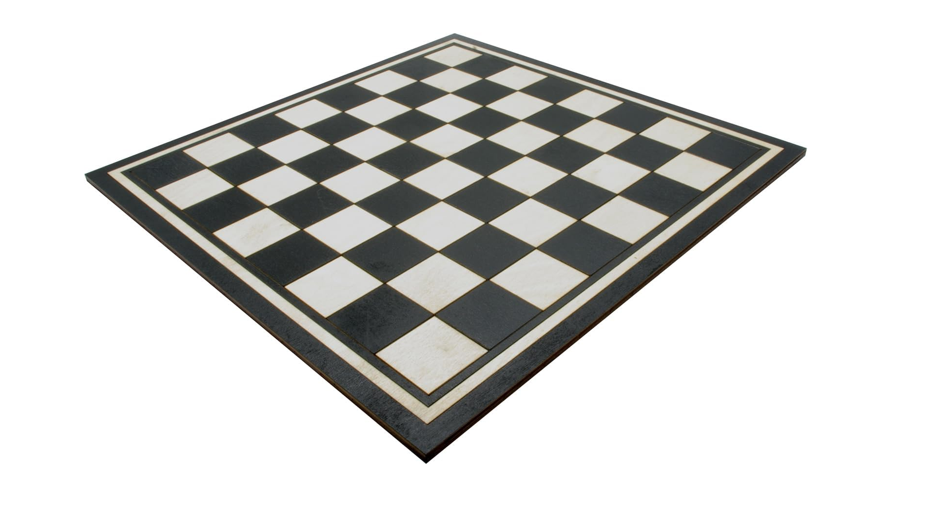 Wooden black and white chess board