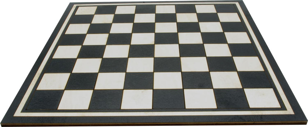 Wooden black and white chess board