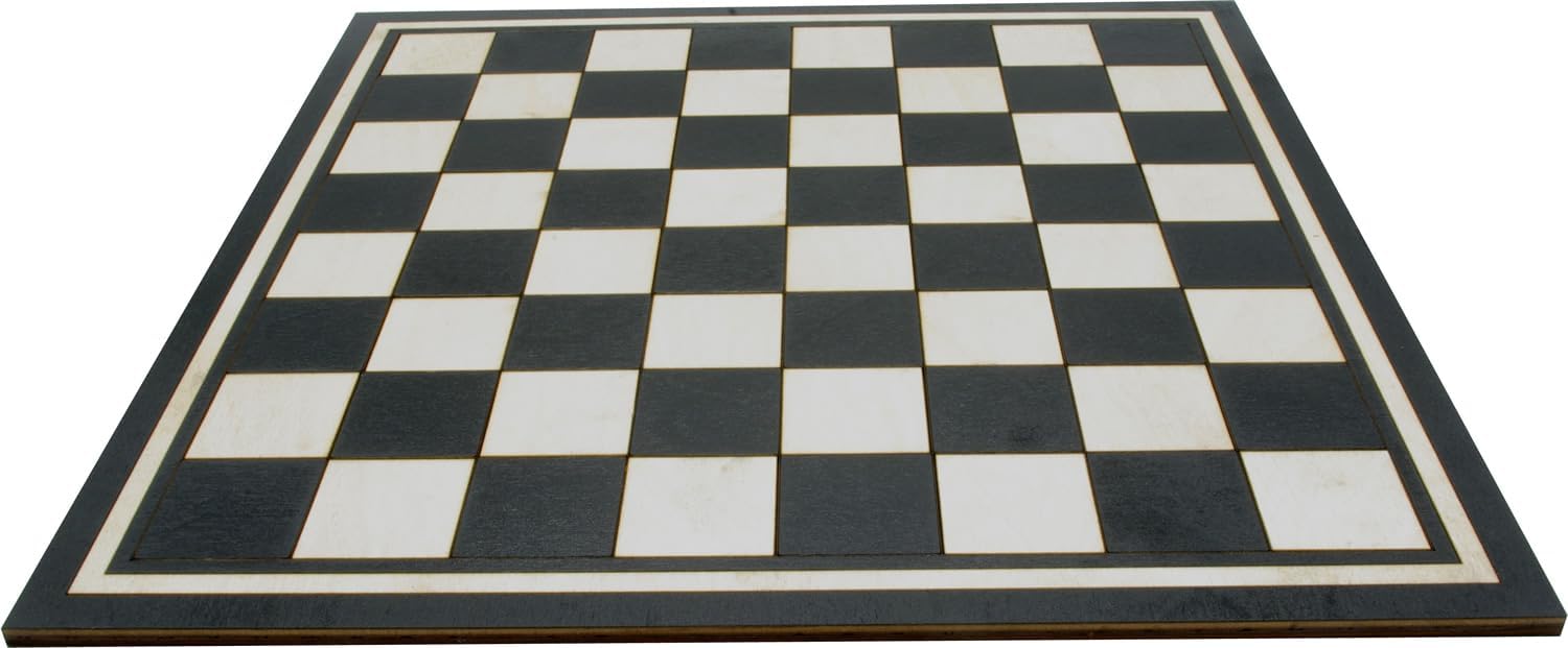 Wooden black and white chess board