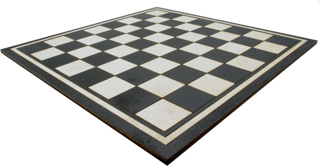 Wooden black and white chess board