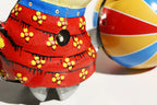 Circus Dog with ball tin toy