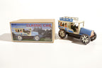 Classic car tin toy with colourful packaging