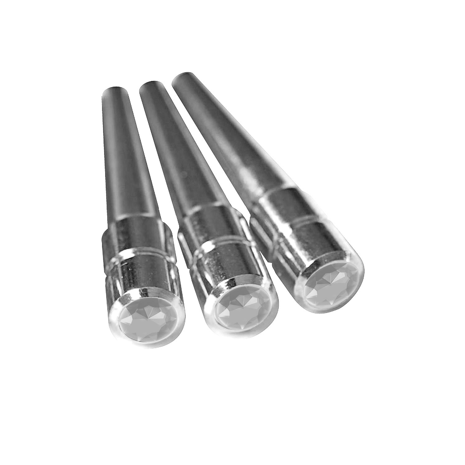 Clear Crystal Chrome Cribbage Pegs