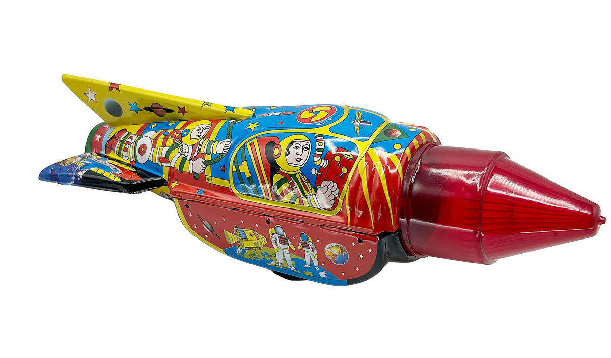 Tin Treasure's Space Commander Rocket - Collectable Tin Toy