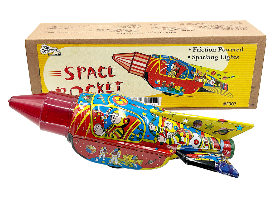 Tin Treasure's Space Commander Rocket - Collectable Tin Toy