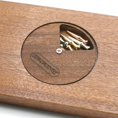 Competition cribbage board peg storage 