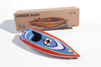 Tin Treasure's Cruiser Pop Pop Boat tin toy with packaging