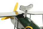 Close up of Curtiss Bi Plane tin toy wind up key