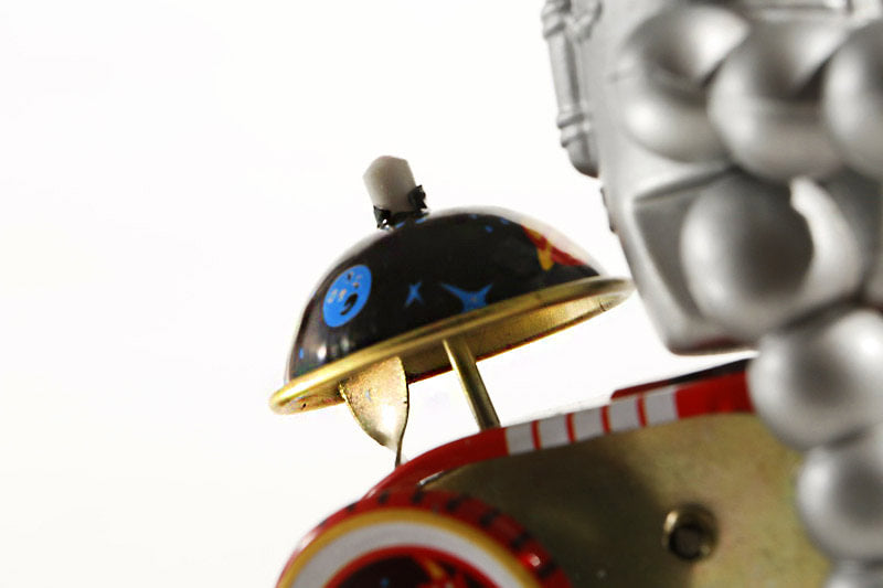 Cycling Tin Toy Robot close up of bell 