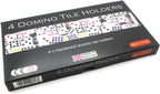 Box of Domino Tile Holders with branding and product details 