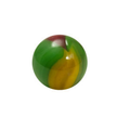 Dragon Green, Red and yellow glass marble