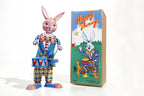 Drumming Bunny Tin Toy with colourful packaging